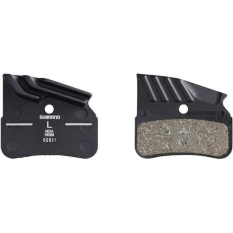 Shimano N03A-RF disc pads & spring, resin pad, alloy back, cooling fins