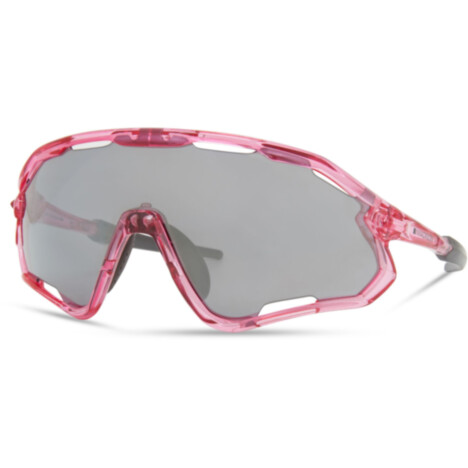 Madison Eyewear Code Breaker Crystal Gloss Pink Sunglasses - 3 Lens Pack - Silver Mirror / Amber / Clear