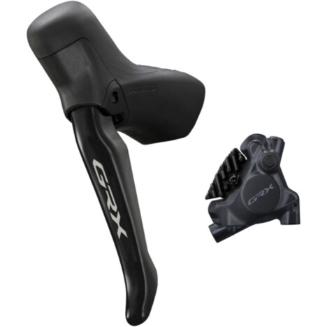 Shimano GRX BL-RS717 GRX hydraulic disc brake lever bled with BR-RX410 calliper, left rear