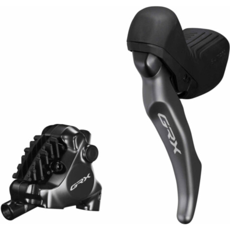 Shimano GRX ST-RX820-LA GRX dropper post lever bled with BR-RX820 calliper, left rear