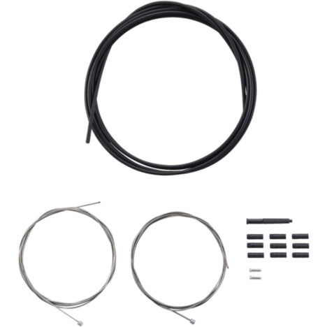 Shimano MTB gear cable set, stainless steel inner wire, black
