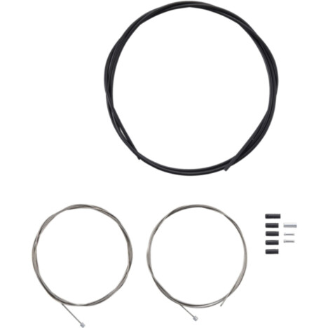 Shimano Road gear cable set, stainless steel inner wire, black