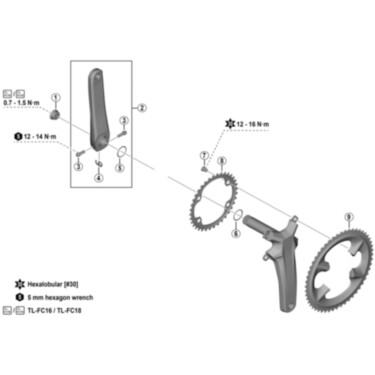 FC-7900 crank arm fixing bolt