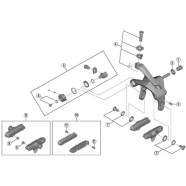 BR-6700 pivot nut 12.5 mm, for front