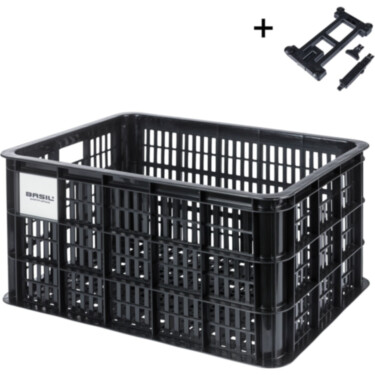 Bicycle Crate MIK Large 40L Recycled synthetic black