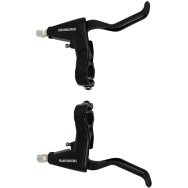 BL-T4000 Alivio 2-finger brake levers for V-brakes - black with cables