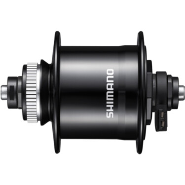DH-UR700-3D Dynamo hub, 6v 3w, for Centre-Lock disc, 32h, 100 mm Q/R, black