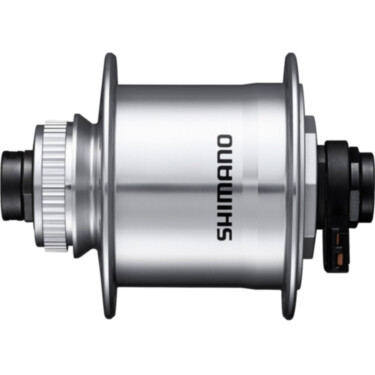 DH-UR705-3D Dynamo hub, 6v 3w, for Center Lock disc, 36h, 12x100 mm axle, silver