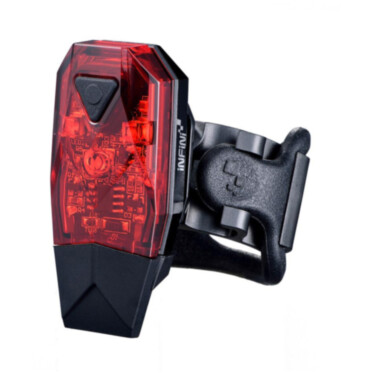Mini-Lava super bright micro USB rear light, black with red lens
