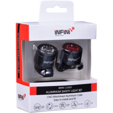 Mini-Luxo USB front and rear lightset, black