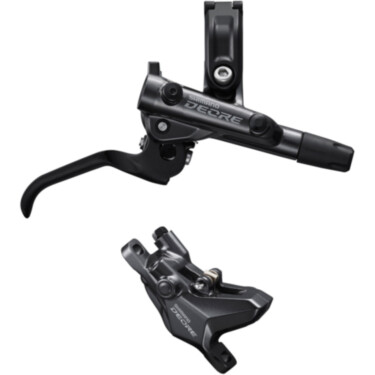 BR-M6100/BL-M6100 Deore bled brake lever/post mount 2 pot calliper, front right