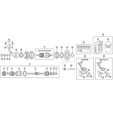 SG-3C41 internal assembly, 168 mm