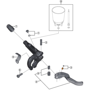 BL-M9000 lever unit, left hand
