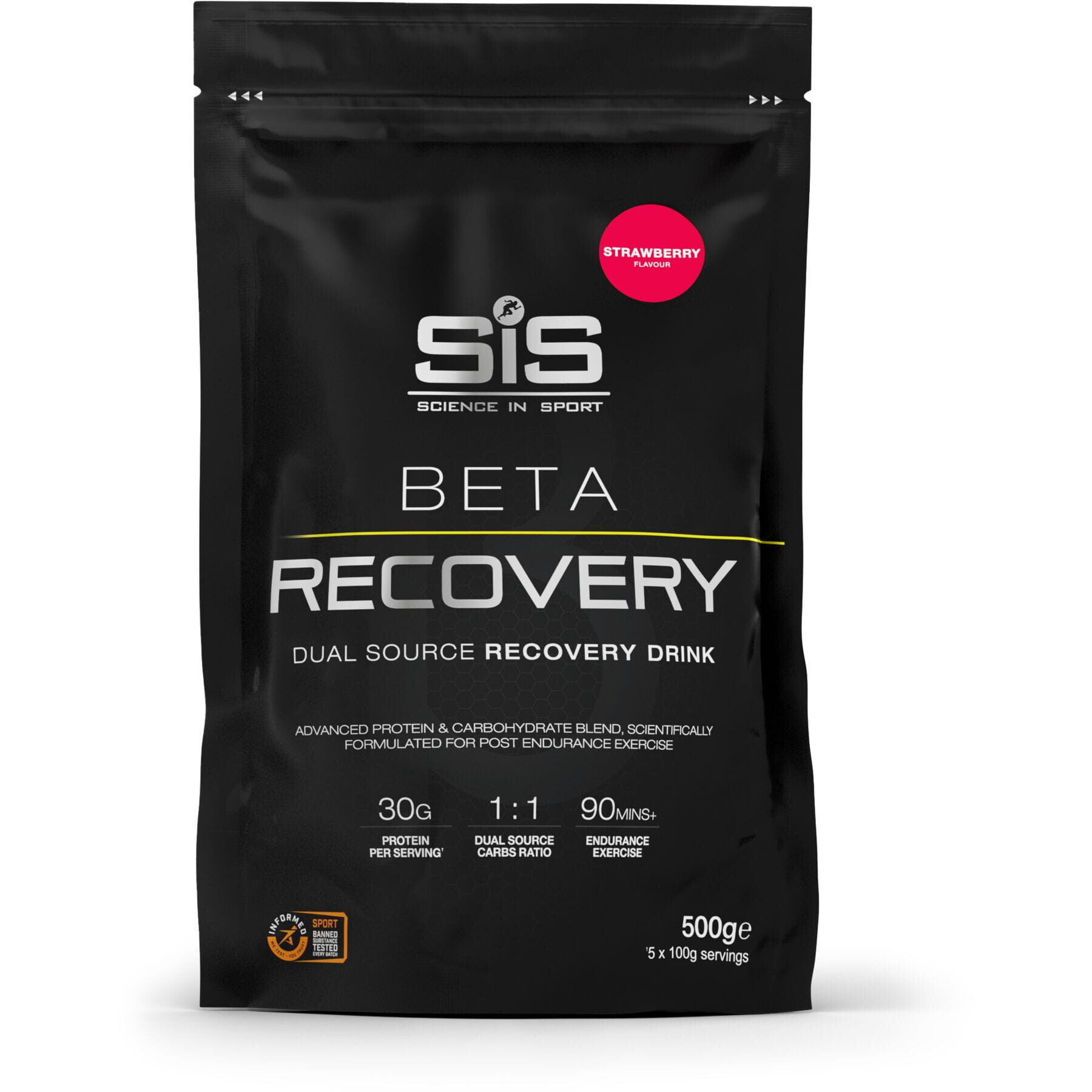 Science In Sport Beta Recovery Drink Powder - 500g - Strawberry