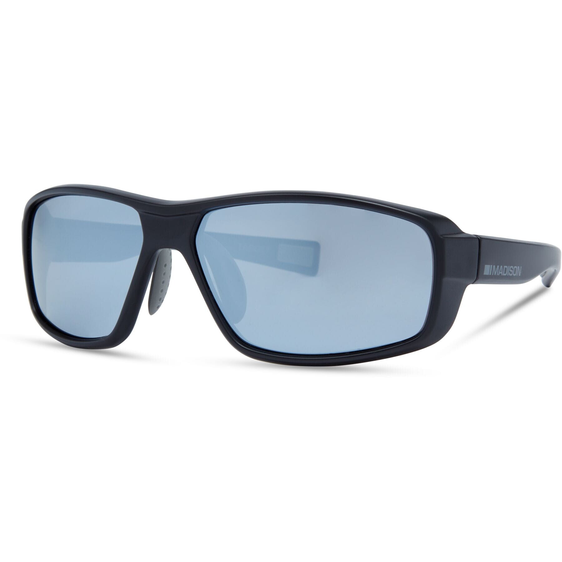 Madison Eyewear Target Matt Black Sunglasses - Silver Mirror Lens