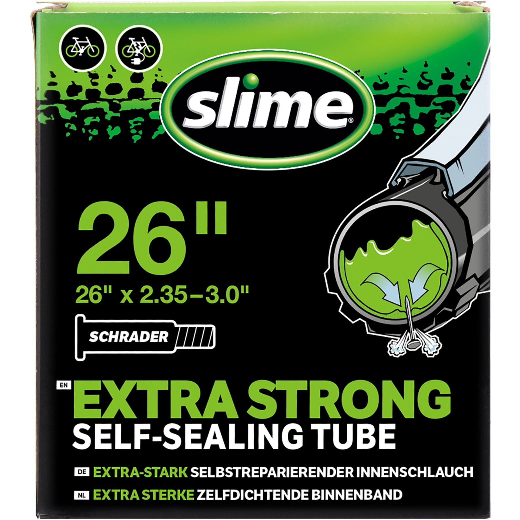 Slime Smart Tube - 26 x 2.35 - 3.0 inch - Schrader Valve