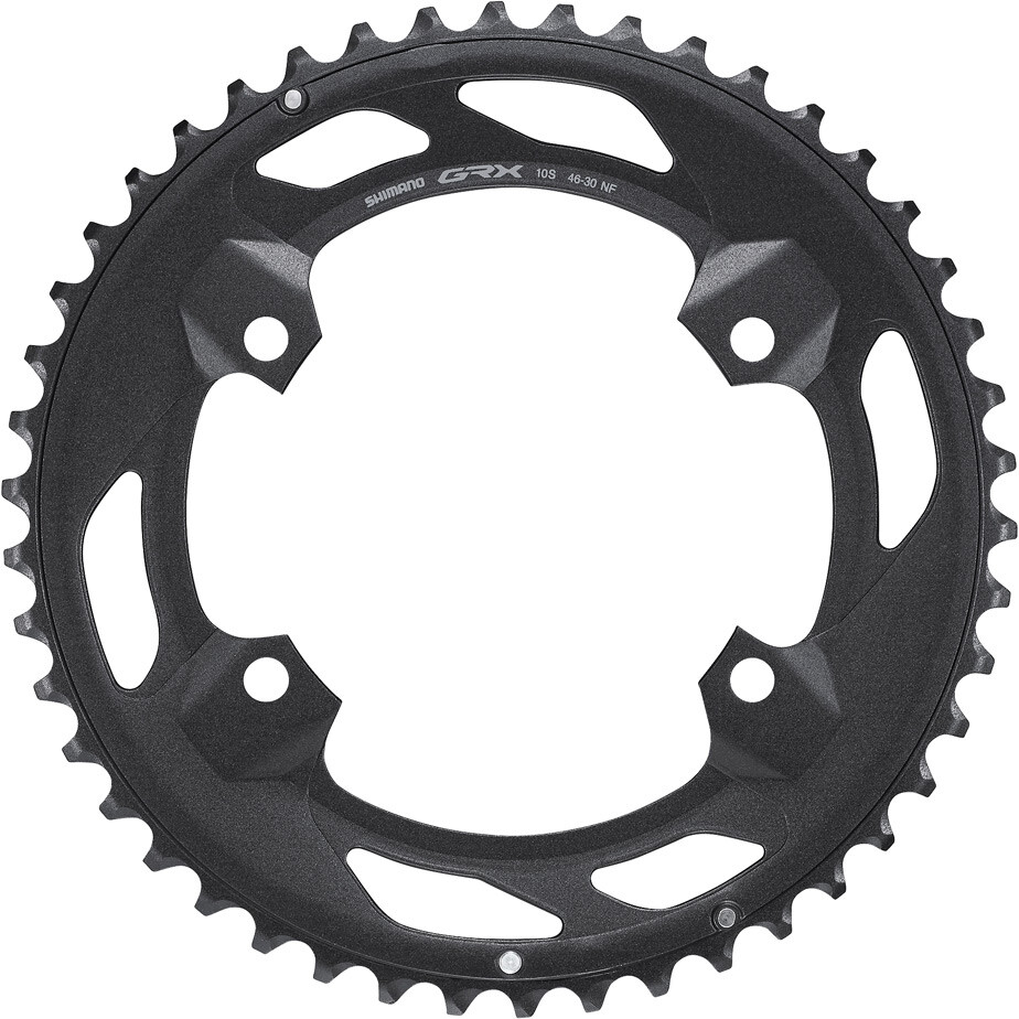 パーツ Shimano GRX FC-RX600 46-30t 165mm 10s Shimano GRX FC-RX600 GRX 10 speed double outer chainring 46T-NF