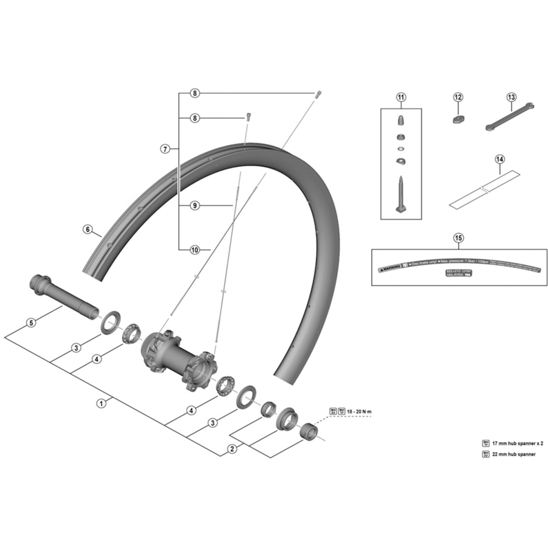Shimano Spares WH-R9200-C50-TU-F nipple