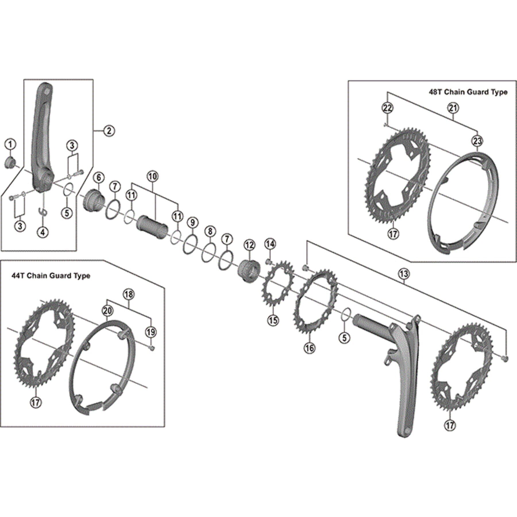 Shimano Spares FC-T4060 chain guard and fixing screws