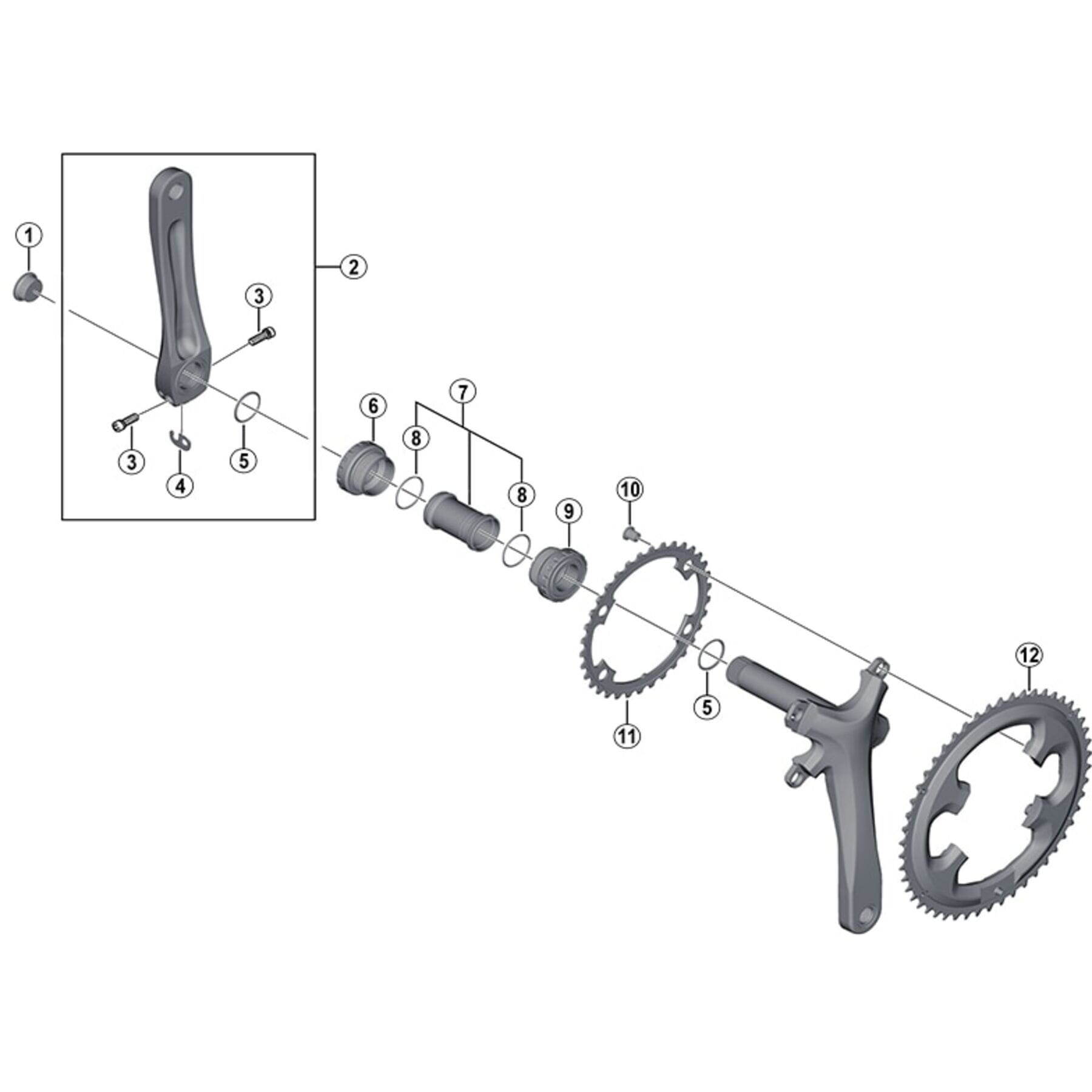 Shimano Tiagra FC-4700 chainring 34T-MK for 50-34T | Chainrings