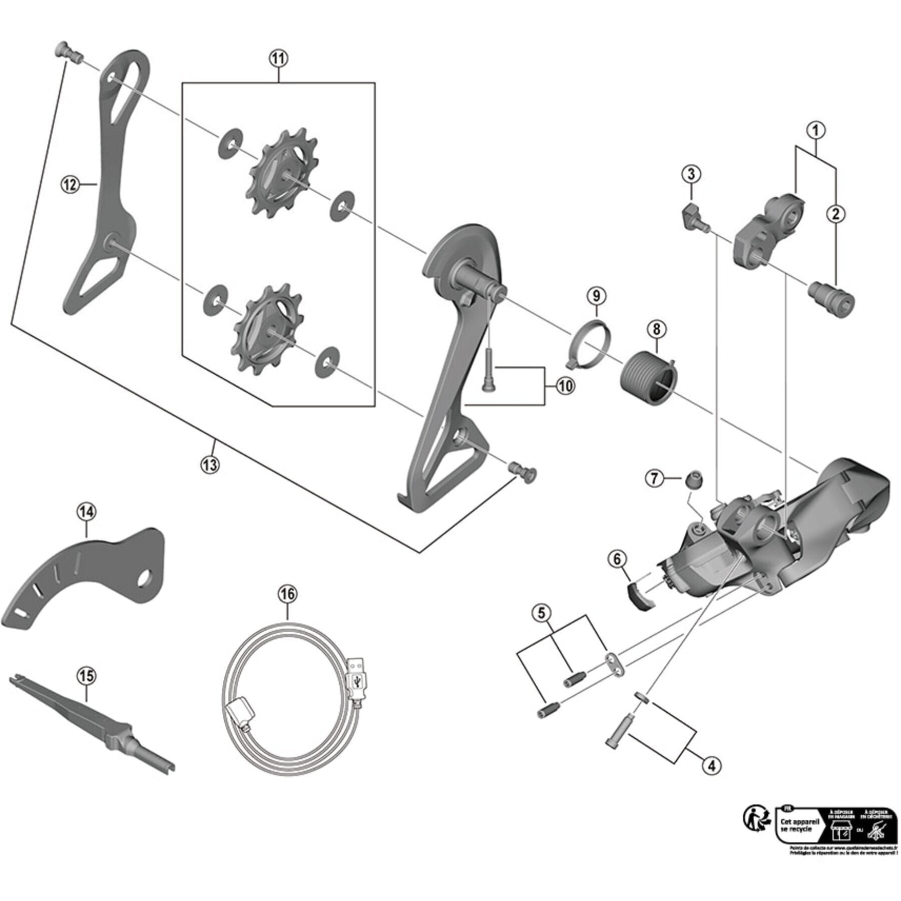 Shimano Spares RD-R9250 outer plate and fixing screw