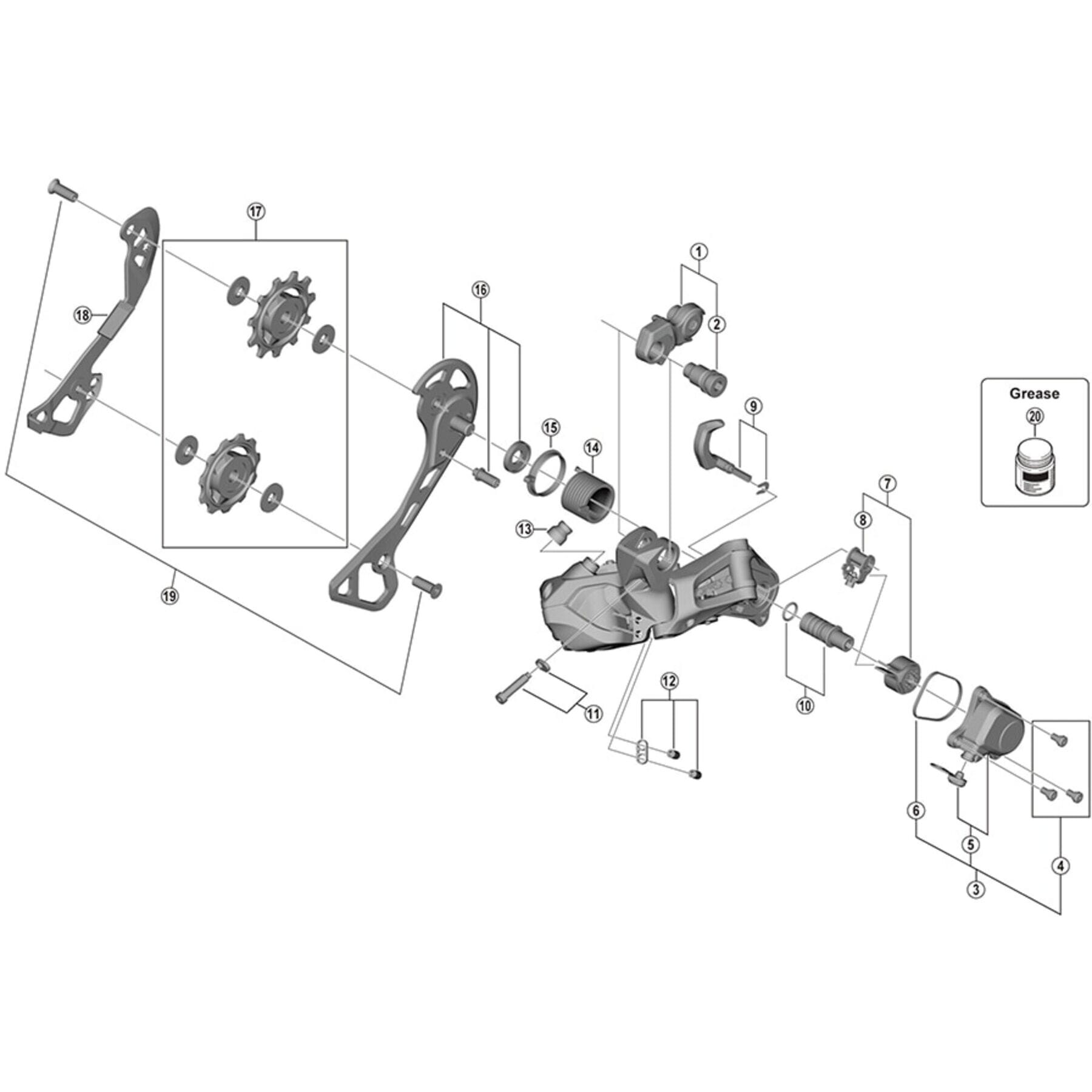 Shimano Spares RD-RX817 outer plate assembly