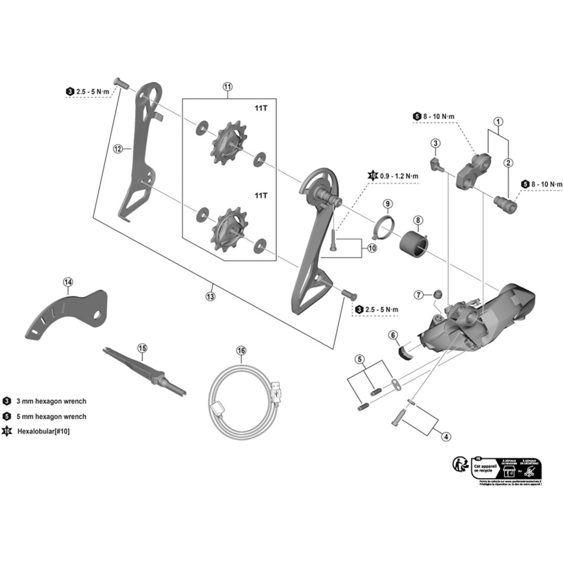 Shimano Spares RD-R8150 outer plate and fixing screw