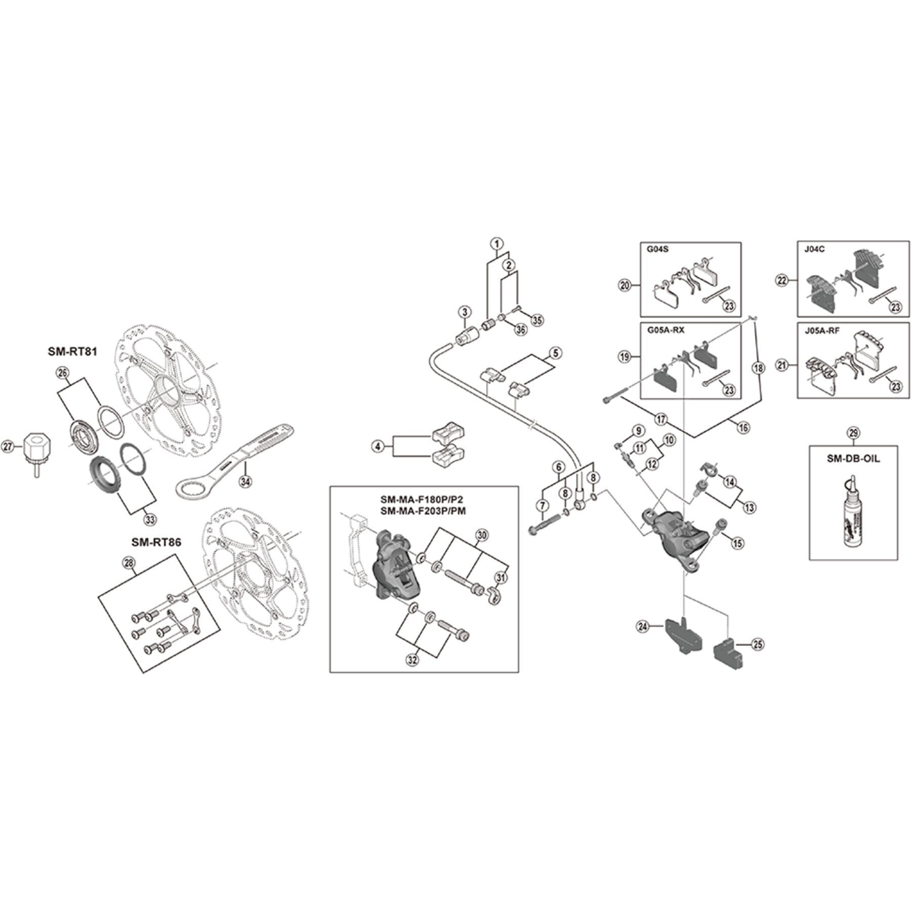 Shimano Spares SM-RT76 rotor fixing bolt unit