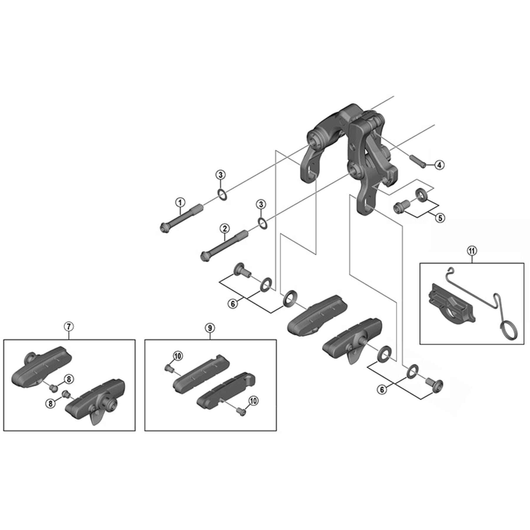 Shimano Spares BR-9010 cable fixing bolt and plate