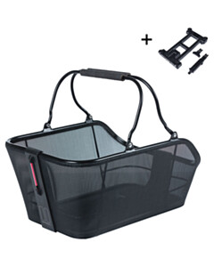 Basil Cento Tech Fiber Nordlicht MIK - Bicycle Basket - rear - solid black