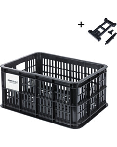 Basil Bicycle Crate MIK Small 17.5L recycled synthetic black