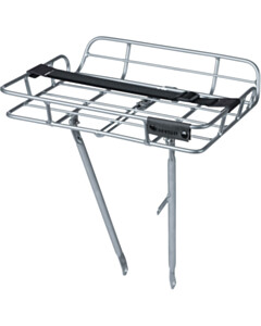 Basil Portland front carrier aluminium natural