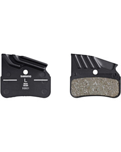 Shimano N03A-RF disc pads &amp; spring, resin pad, alloy back, cooling fins