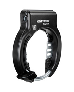 Kryptonite Ring Lock with plug in capability - Non Retractable Sold Secure Silver