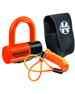 Kryptonite Evolution Disc Lock - Premium Pack - Orange With Pouch And reminder cable