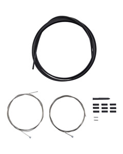 Shimano MTB gear cable set, stainless steel inner wire, black
