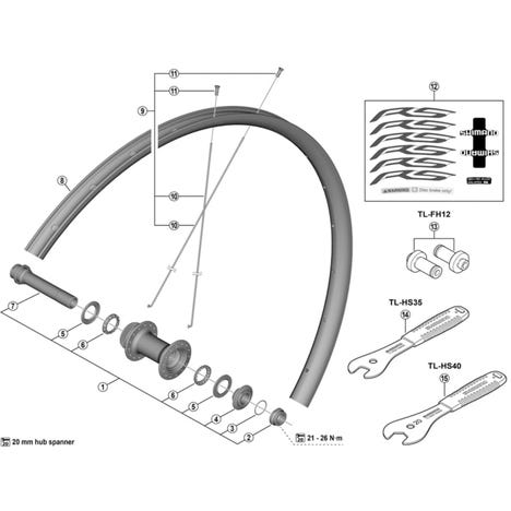 Shimano Spares WH-R500 front nipple