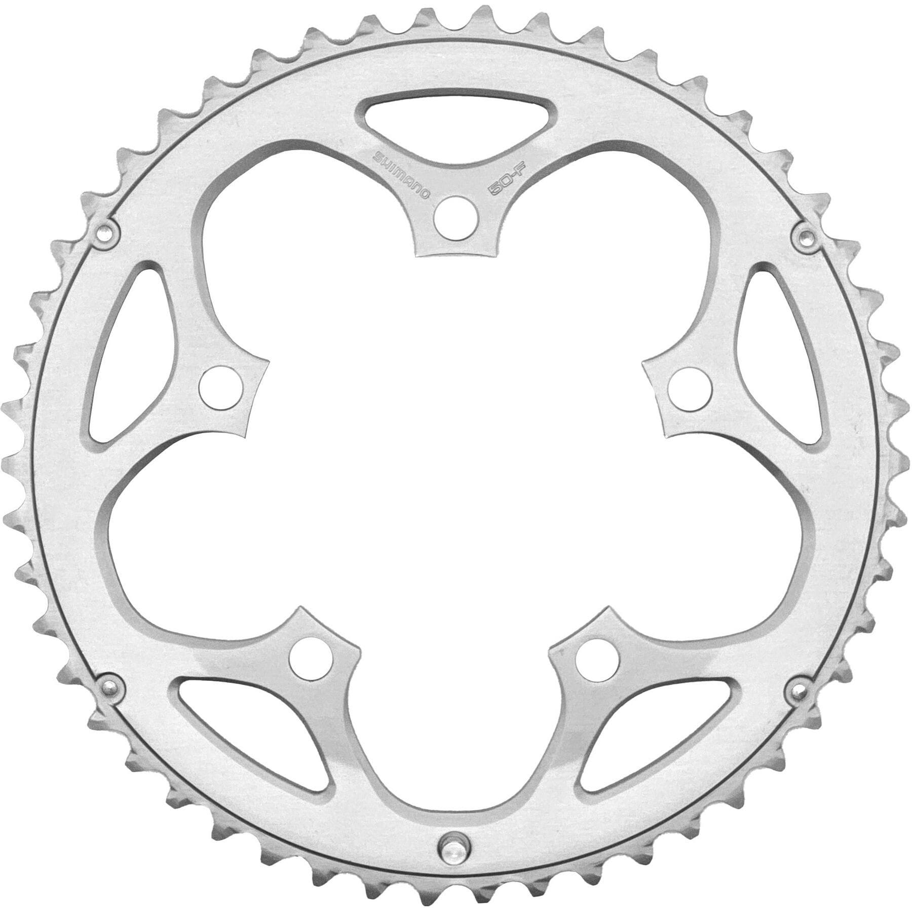 Shimano Tiagra FC-4550-S Tiagra 9 speed double outer chainring 50T-F silver for 50-34T