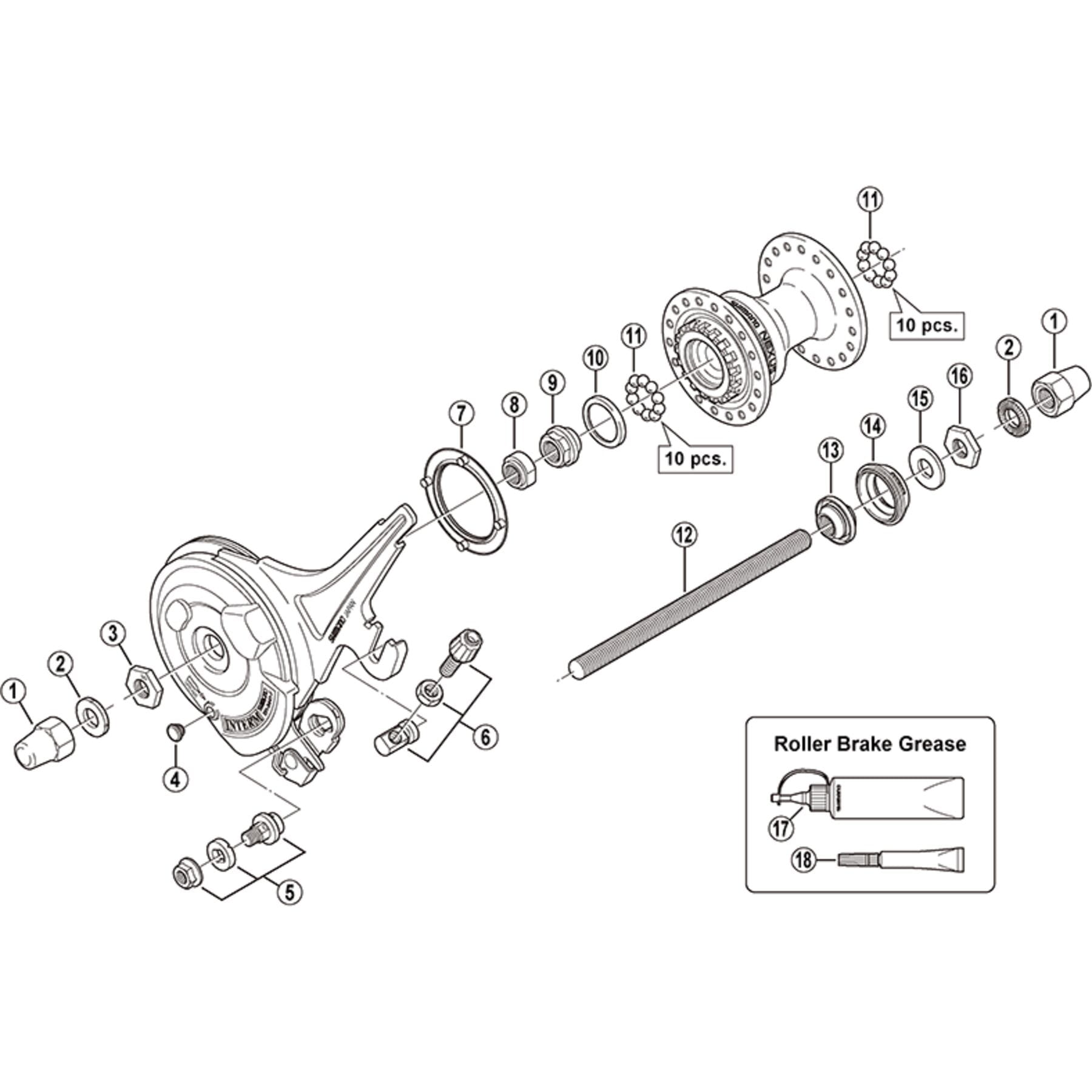 Shimano Spares HB-NX50 left hand dust cap