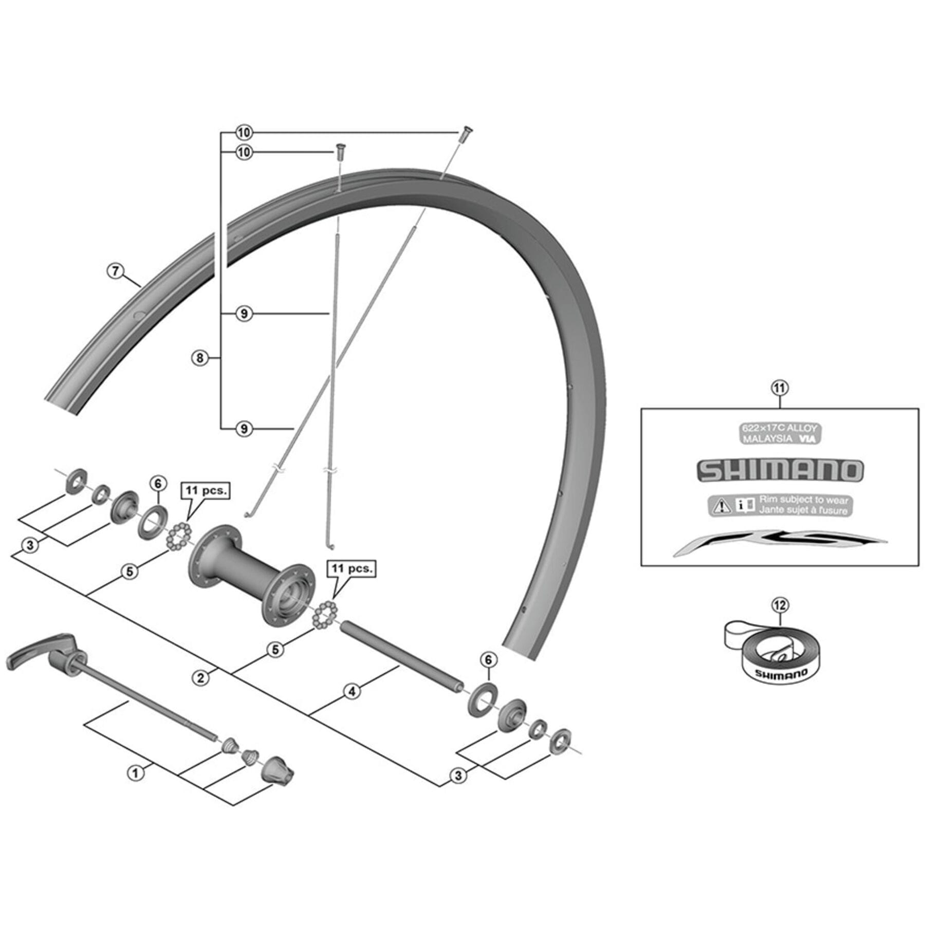 Shimano Spares HB-4500 lock nut unit