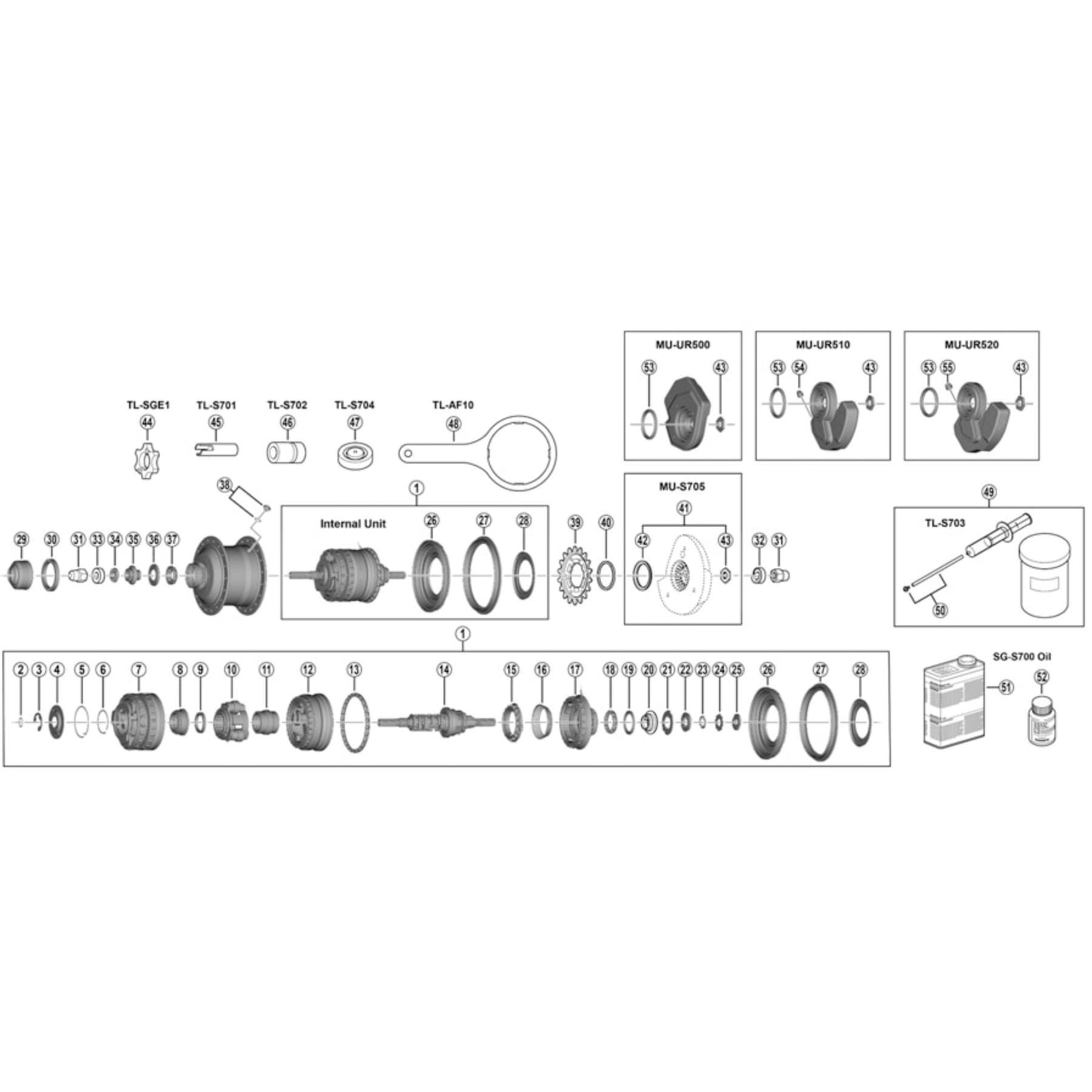 Shimano Spares SG-S700 lock washer seal