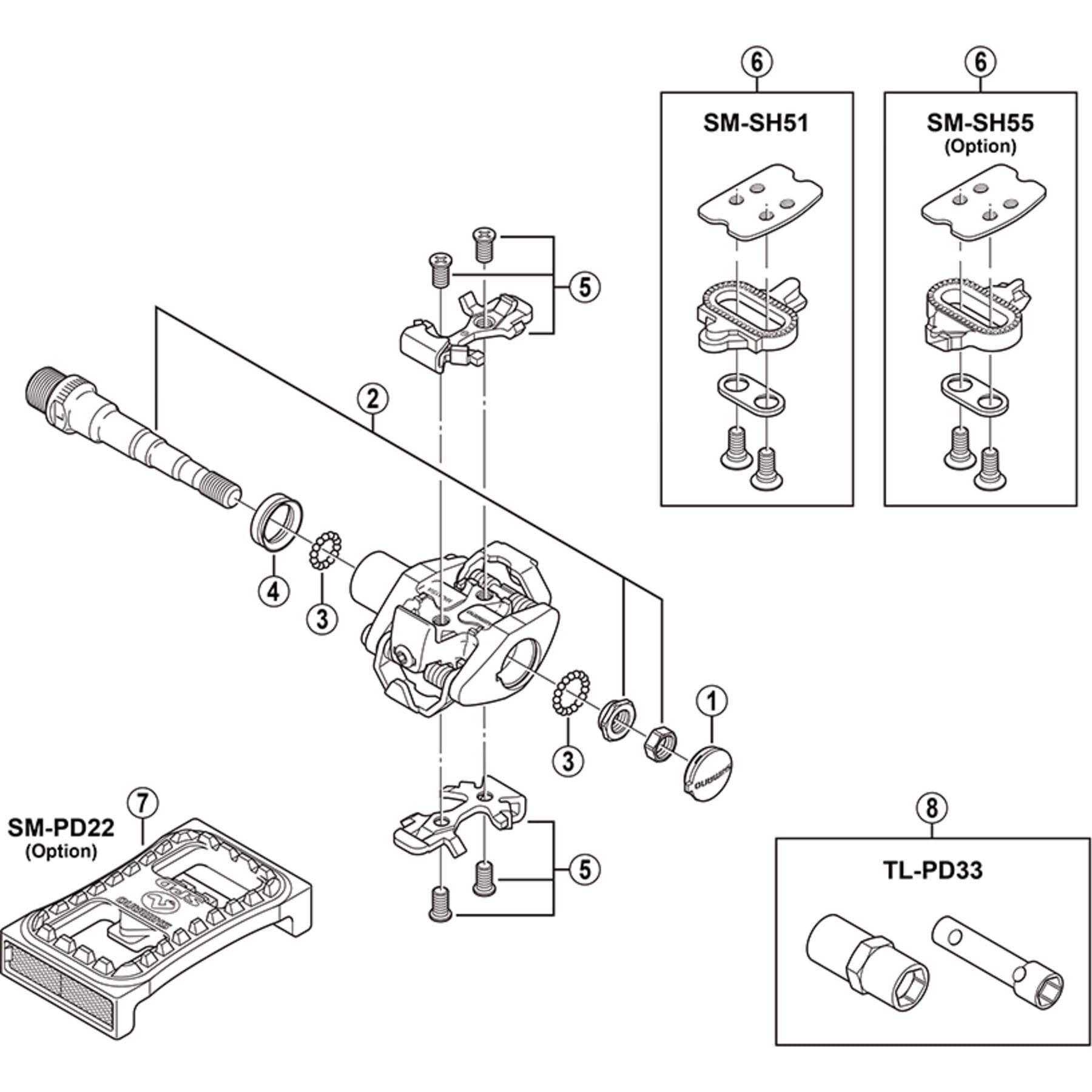 Shimano Spares SPD-body plate and fixing screws