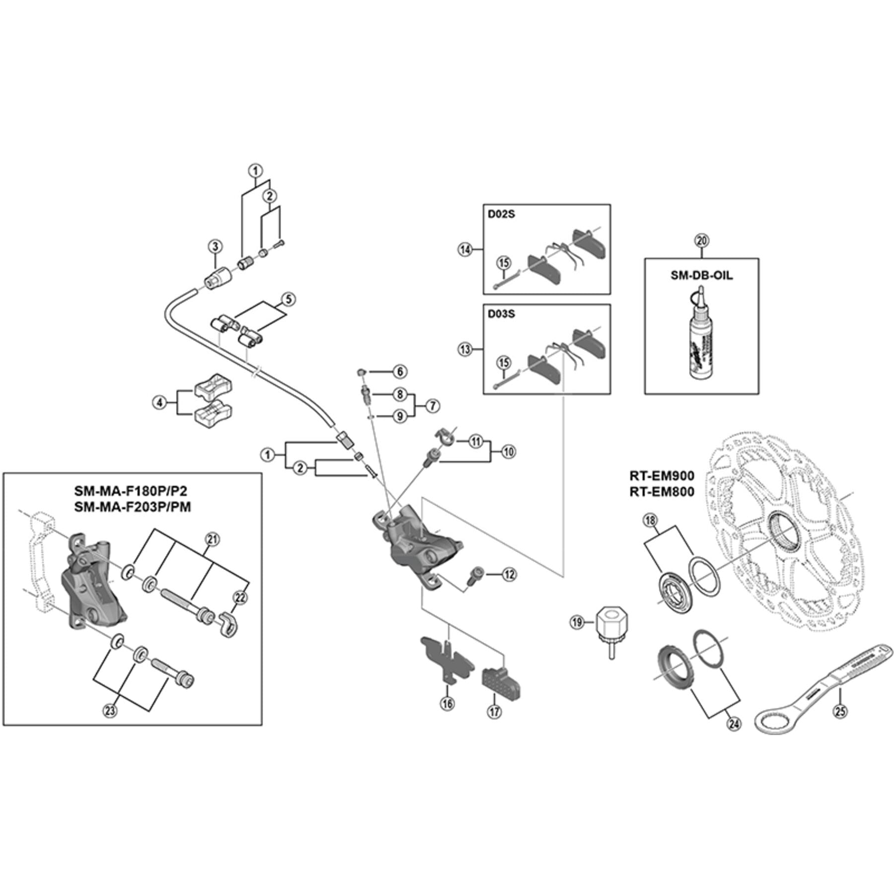 Shimano Spares BR-M485 bleed nipple and O-ring