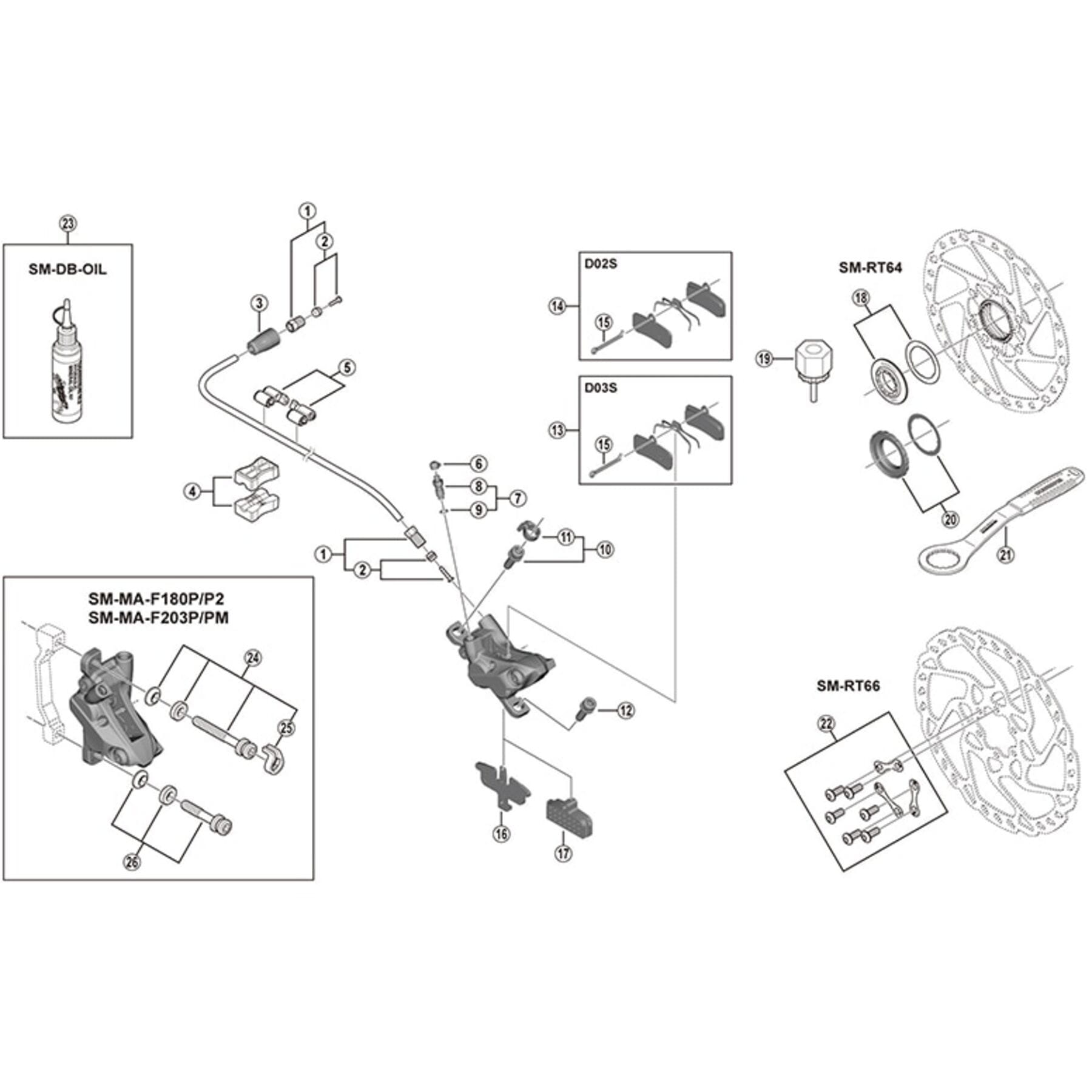 Shimano Spares BR-M595 bleed nipple and seal ring