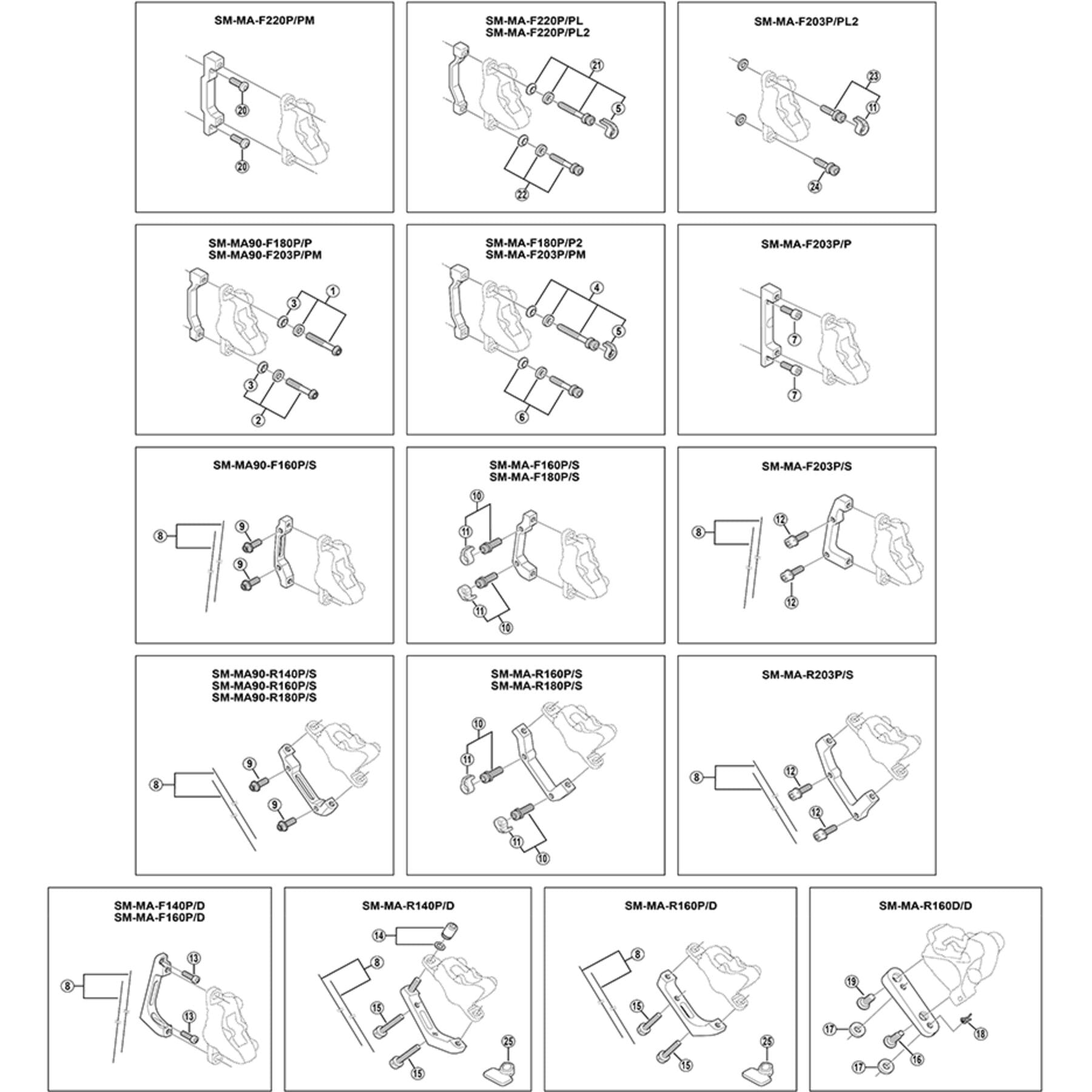 Shimano Spares BR-M595 calliper fixing bolt unit