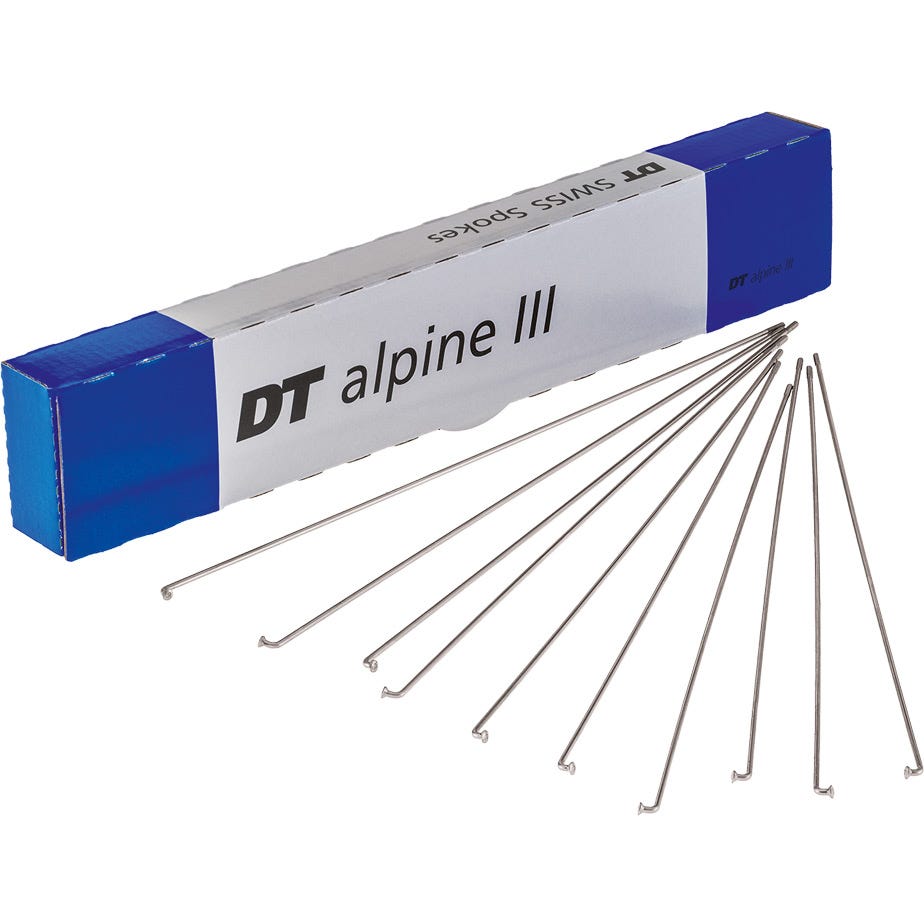 DT Swiss Alpine III silver spokes 13 / 15 / 14 g = 2.34 / 1.8 / 2 mm box 72