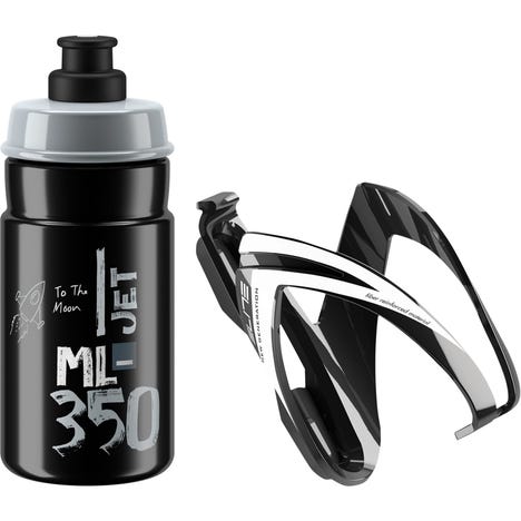 Ceo Jet youth bottle kit includes cage and 66 mm, 350 ml bottle black