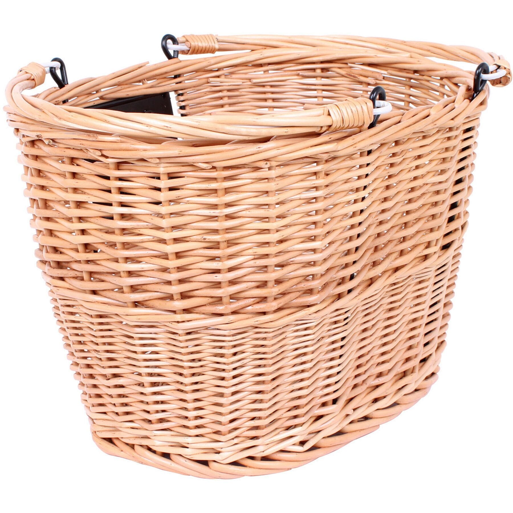 M Part Borough Oval Wicker Basket With Handles And Quick Release Bracket