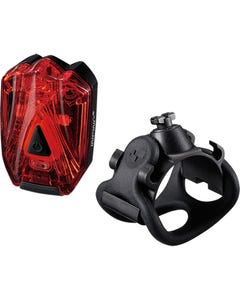 Infini Lava super bright micro USB rear light with QR bracket black with red lens