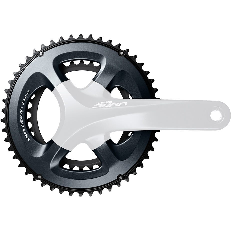 Shimano Sora FC-R3000 Sora 9 speed double outer chainring 50T-MP for 50-34T